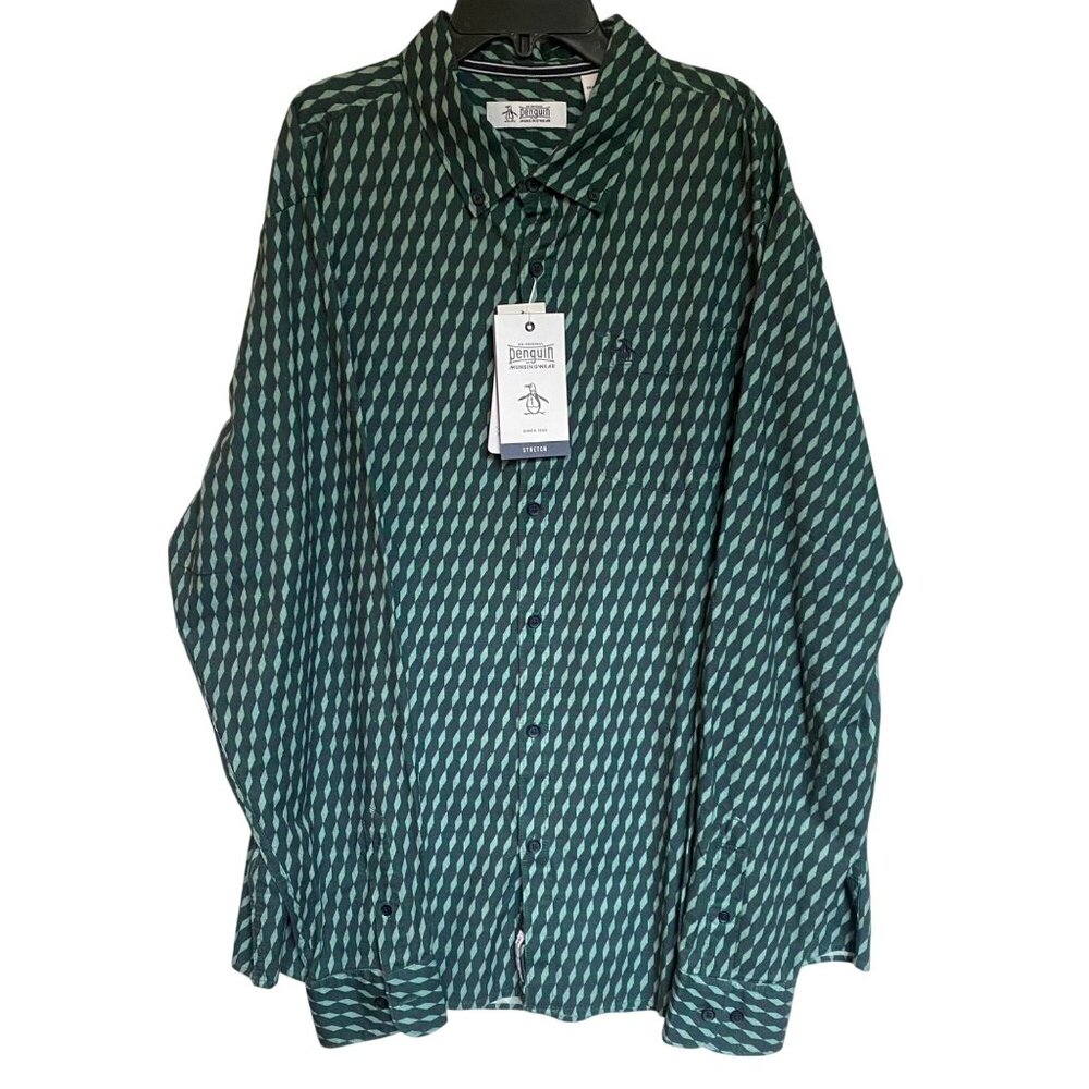Penguin Munsing Wear Mens Long Sleeve Button Down Shirts XXL NWT